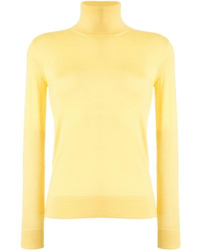 Ralph Lauren Collection Jersey de cachemira con cuello alto - Amarillo