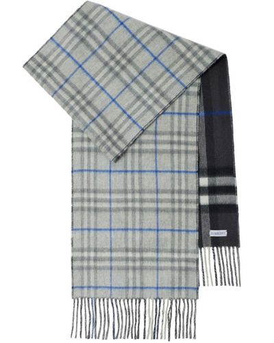 Burberry Vintage Check Reversible Cashmere Scarf - Grey