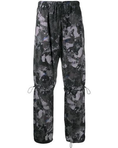 Marcelo Burlon High-rise Camouflage-print Track Pants - Gray