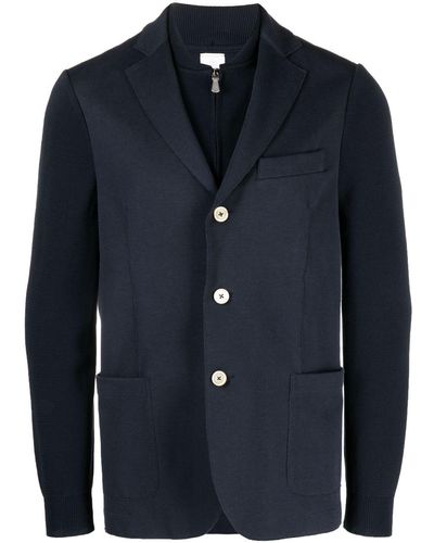Eleventy Button-up Long-sleeve Jacket - Blue