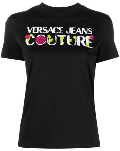 Versace T-shirt donna cotone - Nero