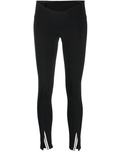Palm Angels Leggings With Curved Waistband - Black