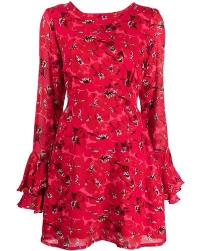 Faithfull The Brand Vestido corto con estampado floral - Rojo