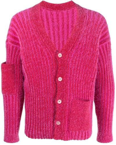 Jacquemus Le Cardigan Neve Sleeve-pocket Jacket - Pink