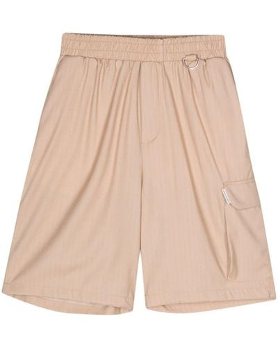 FAMILY FIRST Striped Twill Shorts - Natural