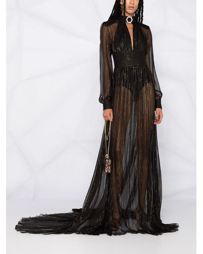 Philipp Plein Elegant Long Dress - Black