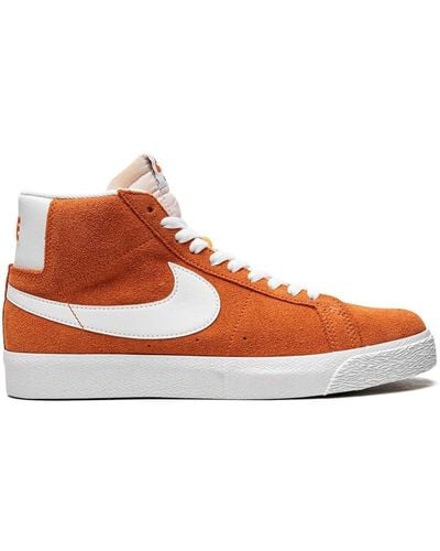 Nike Sb Zoom Blazer Mid "safety Orange" Sneakers - Brown