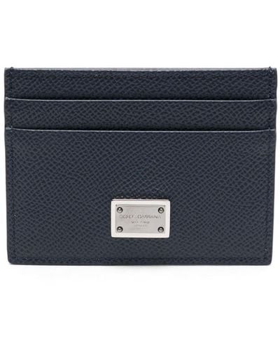 Dolce & Gabbana Dauphine Leather Cardholder - Blue