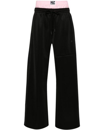 Natasha Zinko Pantalon ample à taille double - Noir