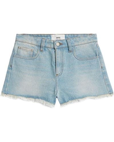 Ami Paris Mini Shorts - Blau