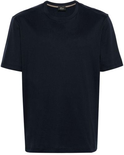 Brioni Crew-neck Cotton T-shirt - Blue