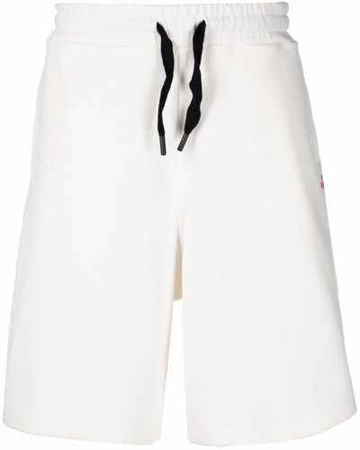 Peuterey Embroidered-logo Bermuda Shorts - White