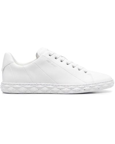 Jimmy Choo Sneakers in pelle bianca diamond light - Bianco