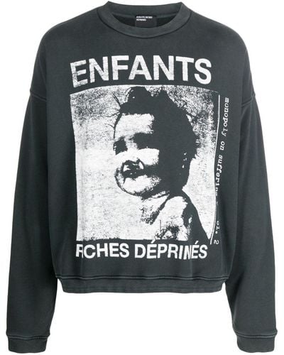 Enfants Riches Deprimes Branded Infant Crew-neck Sweatshirt - Black