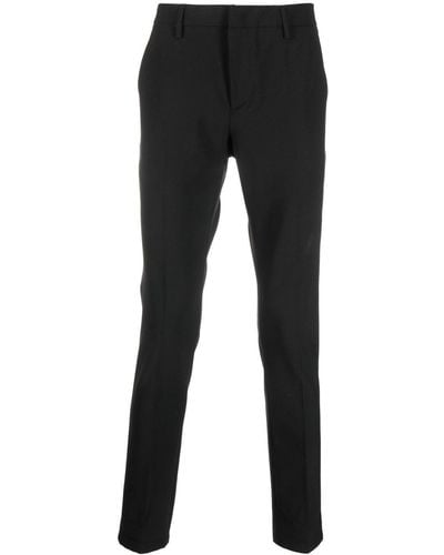 Dondup Mid-rise Tapered Trousers - Black