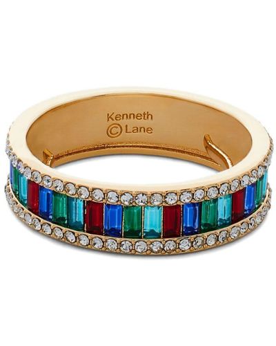 Kenneth Jay Lane Crystal-embellished Bangle Bracelet - Blue