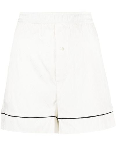 Low Classic Lounge-Shorts aus Seidenstretch - Weiß