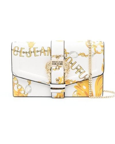 Versace Baroque-print Cross Body Bag - Metallic