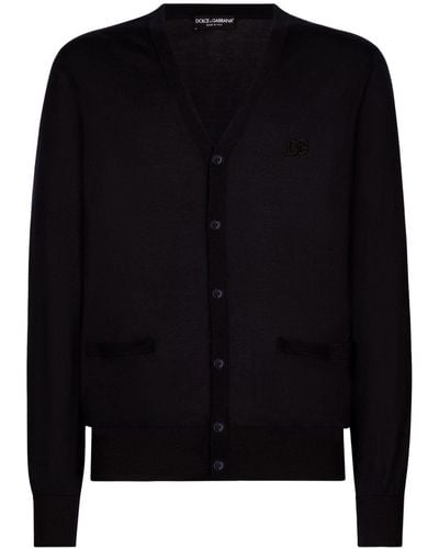 Dolce & Gabbana Zijden Vest Met Geborduurd Logo - Zwart
