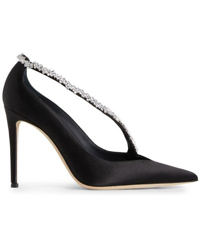 Giuseppe Zanotti Zapatos de tacón Filipa con detalles de cristal - Negro