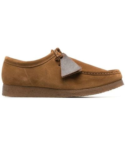 Clarks Wallabee Suede Loafers - Brown