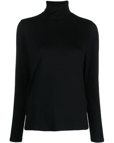 Majestic Filatures Roll-neck Sweatshirt - Black