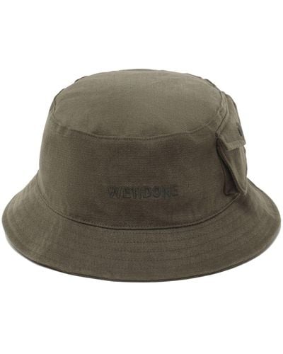 we11done Sombrero de pescador con bolsillo de solapa - Verde