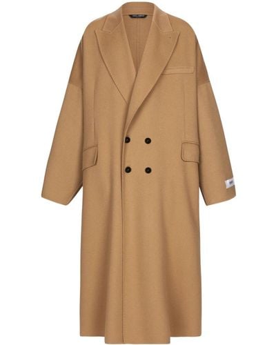 Dolce & Gabbana Re-edition S/s 1991 Double-breasted Cashmere Coat - Natural