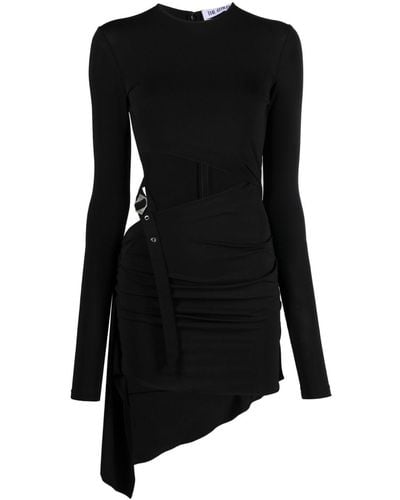 The Attico Kleid mit Schnallendetail - Schwarz