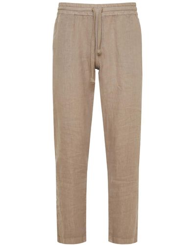 Fedeli Bonifacio Linen Trousers - Natural