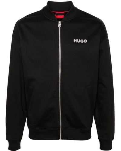 HUGO Drochomber Cotton Track Jacket - Black