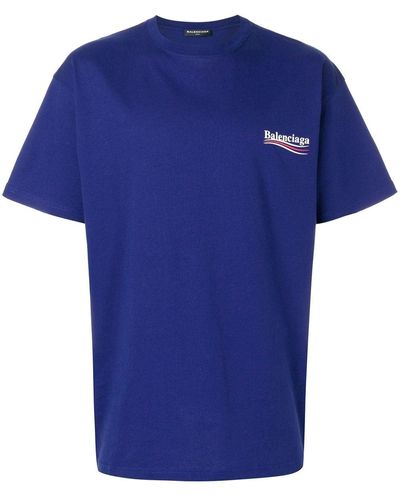 Balenciaga Wl0 620969 Tiv52 1195 Blauw T-shirt