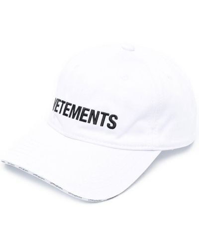 Vetements Logo-embroidered Cap - White