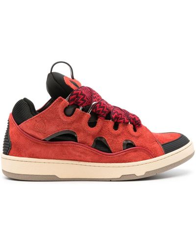 Lanvin Zapatillas Curb con parche del logo - Rojo