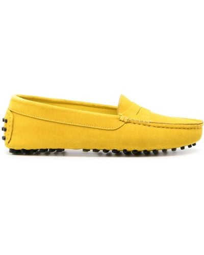 SCAROSSO Ashley Suede Loafers - Yellow