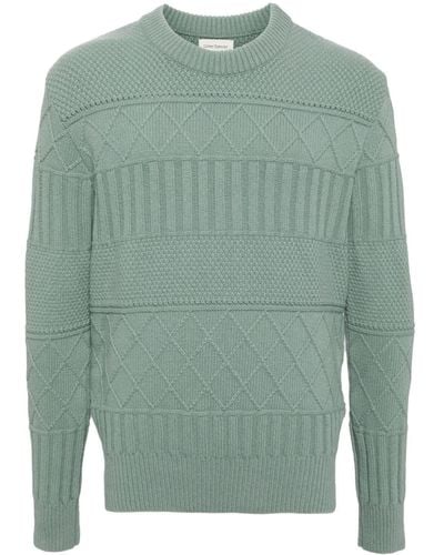 Oliver Spencer Patterned Knit Sweater - Green