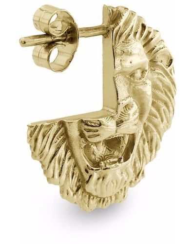 HARRIET MORRIS 9kt Yellow Gold Lion Stud Single Earring - Metallic