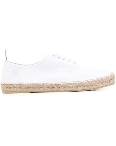 Thom Browne Heritage Jute Sole Low-top Sneakers - White