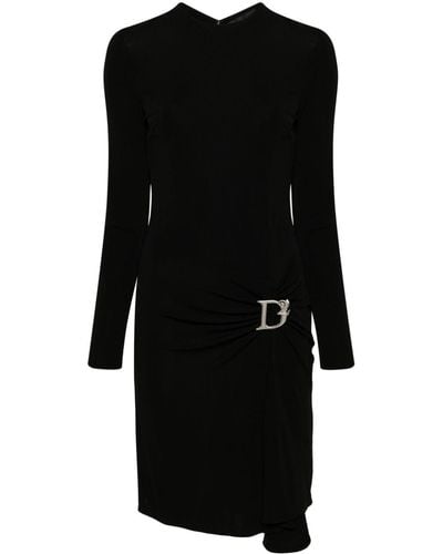 DSquared² Statement ロゴプレート ドレス - ブラック