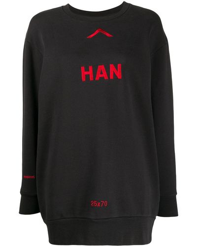 Han Kjobenhavn Logo Print Sweatshirt - Black