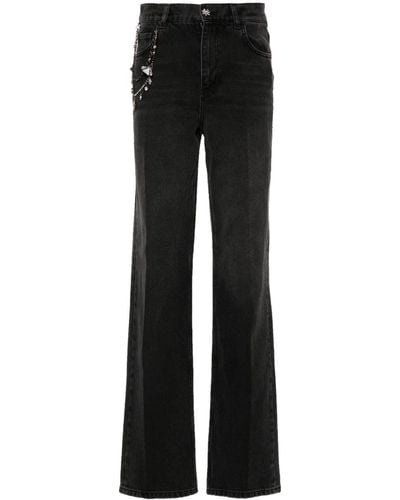 Liu Jo High-rise Wide-leg Jeans - Black