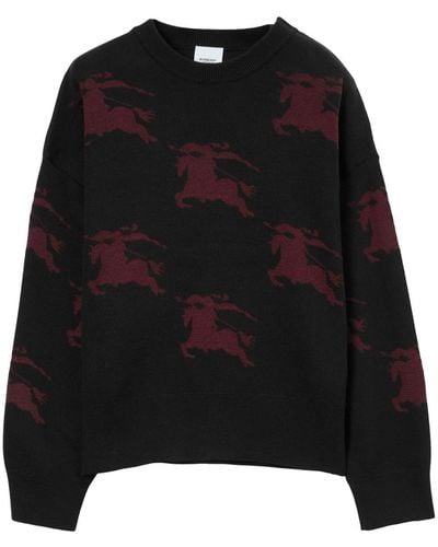 Burberry Ekd Patterned Jacquard Sweater - Black