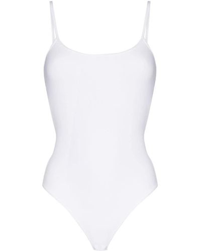 Alix Elizabeth Scoop Neck Bodysuit - White