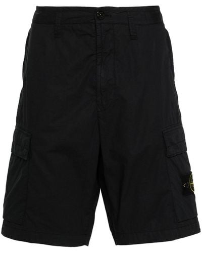 Stone Island Cargo Shorts - Black