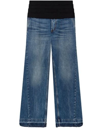 Stella McCartney Jeans a gamba ampia - Blu