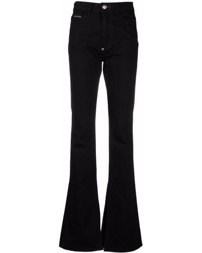 Philipp Plein High-rise Flared Jeans - Black