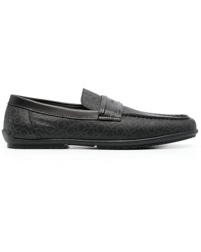 Calvin Klein Jacquard-monogram Loafers - Black
