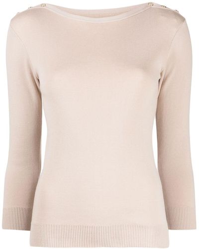 agnès b. Badiane Fine-knit Cotton Sweater - Natural