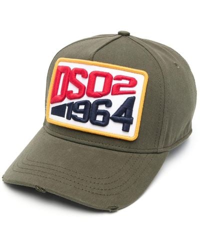 DSquared² Logo-patch Twill Cap - Gray
