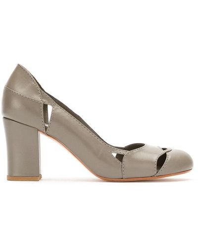 Sarah Chofakian Leren Pumps - Groen